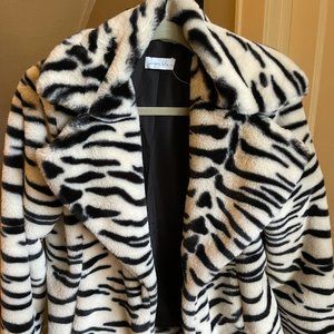 Zebra Fur Coat